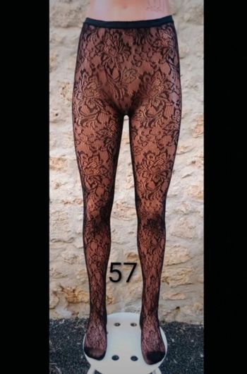 Collant résille motif fantaisie