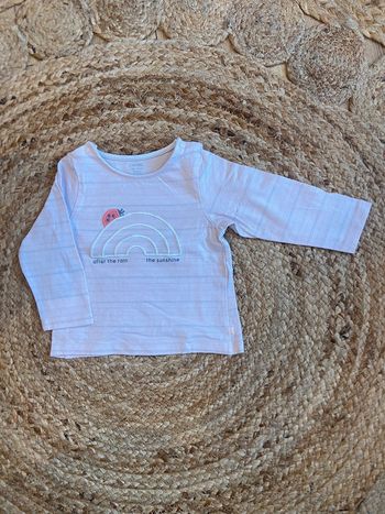 Tee-shirt manches longues fille 12 mois Obaibi