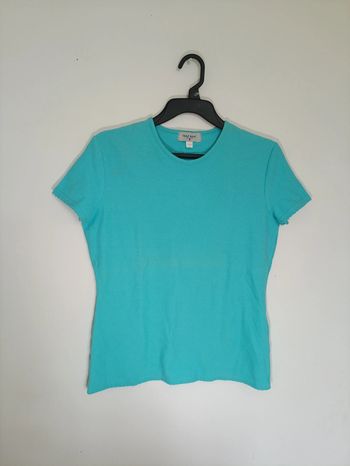 T-shirt turquoise texturé – Naf Naf League vintage