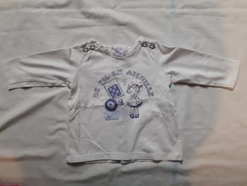 Sweet blanc motif petite fille bleue