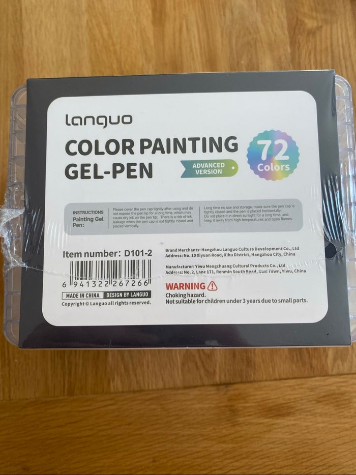 Set organisateur de 72 Stylos Gel Languo Neufs - photo numéro 3