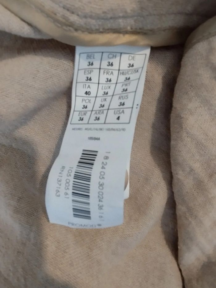 Manteau Promod taille s coton et laine - photo numéro 7