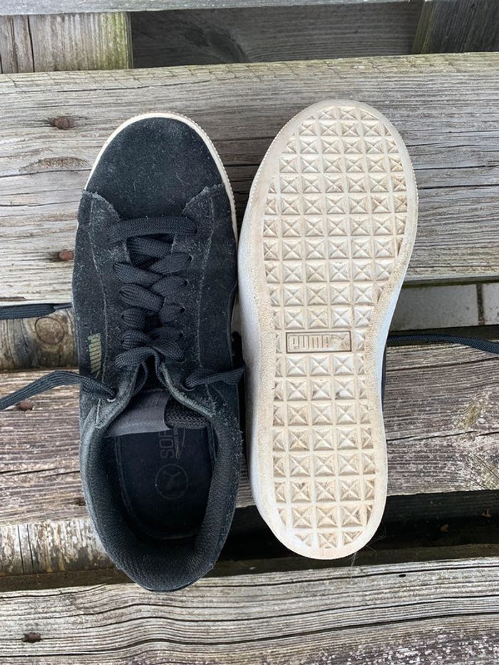 Chaussures Puma noire daim T37 - photo numéro 4