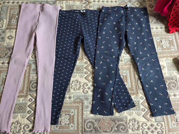 Lot 3 leggings fille 6 ans