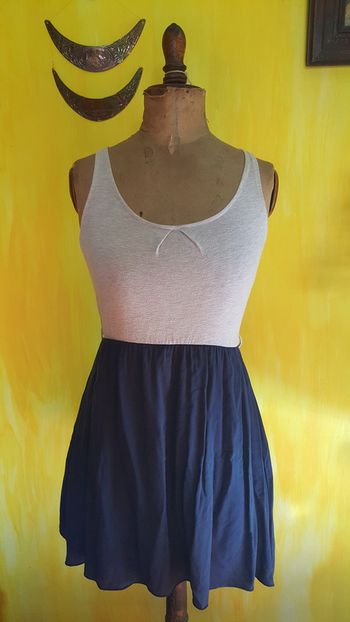 robe bicolore en coton