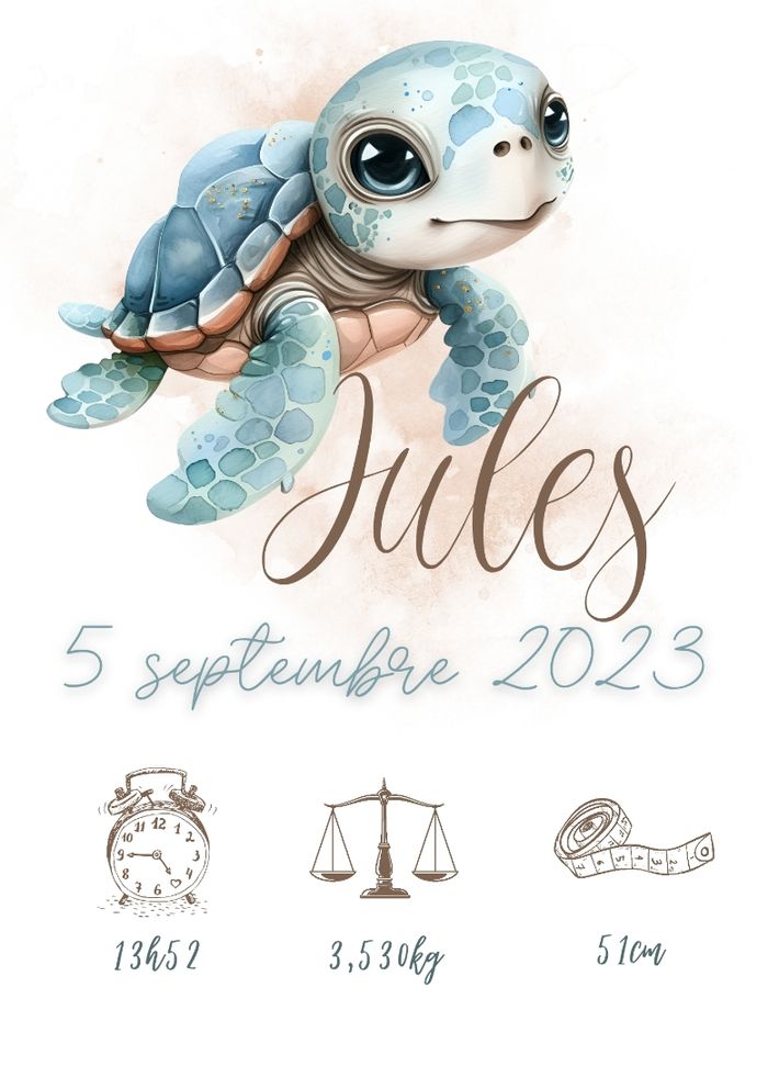 affiche naissance personnalisé - photo numéro 2