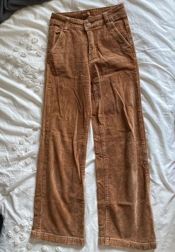 Pantalon velours côtelé marron