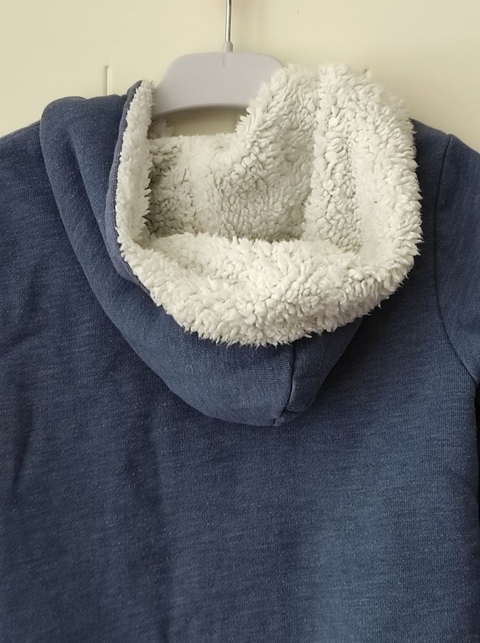 Veste à capuche garçon 4 ans – bleu et blanc - photo numéro 6