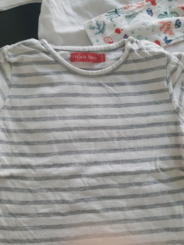 Lot tee shirts manches longues tissaia 18 mois - photo numéro 2