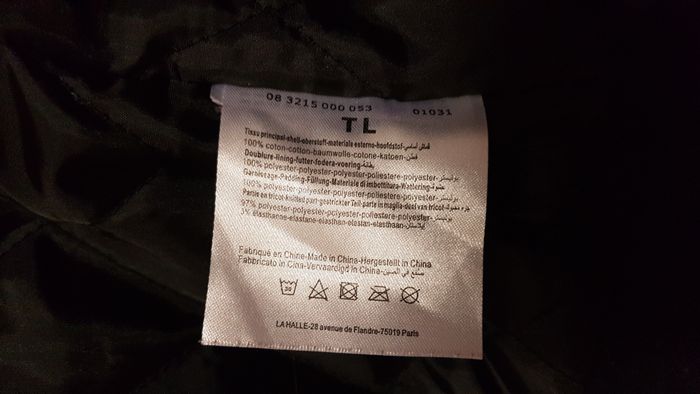 Blouson à capuche hiver homme 44 noir La Halle - photo numéro 4