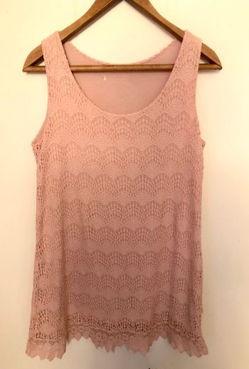 Robe style charleston rose poudré et dentelle