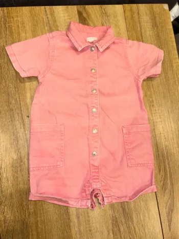 Combishort type jean bebe fille 18 mois