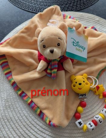 Doudou et attache winnie