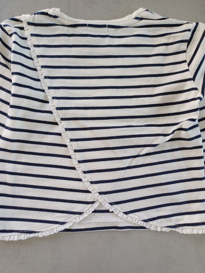 Tee-shirt manches longues marin IKKS 4 ans neuf - photo numéro 4