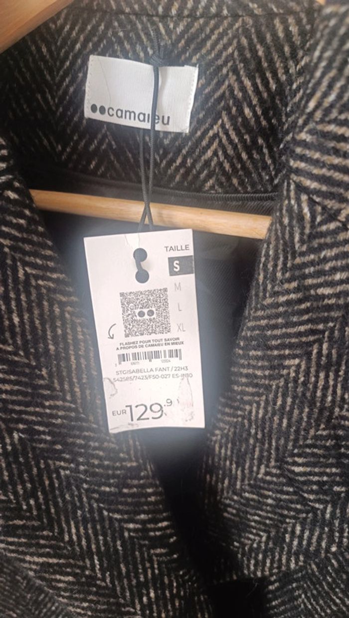 Manteau long taille S camaïeu neuf - photo numéro 3