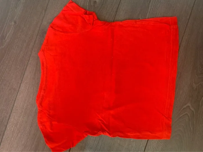 TEE shirt 4 ans même pas peur rouge - photo numéro 3
