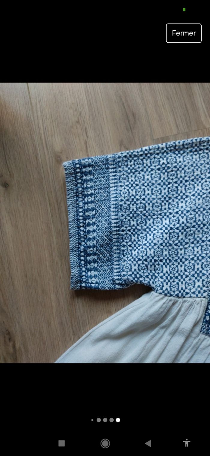 🇬🇷 Robe Mango bleue et blanche 13/14 ans 🇬🇷 - photo numéro 7