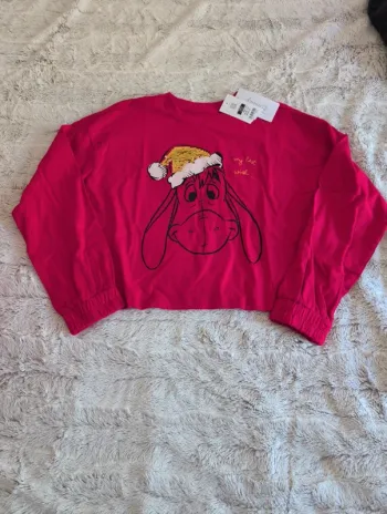 Pull rouge. Disney. 12 ans theme noel bourriquet