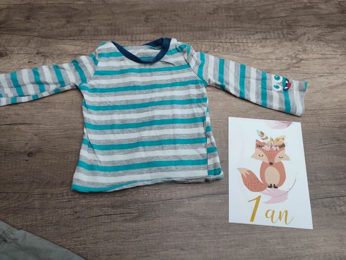 Salopette + teeshirts 12 mois - photo numéro 4