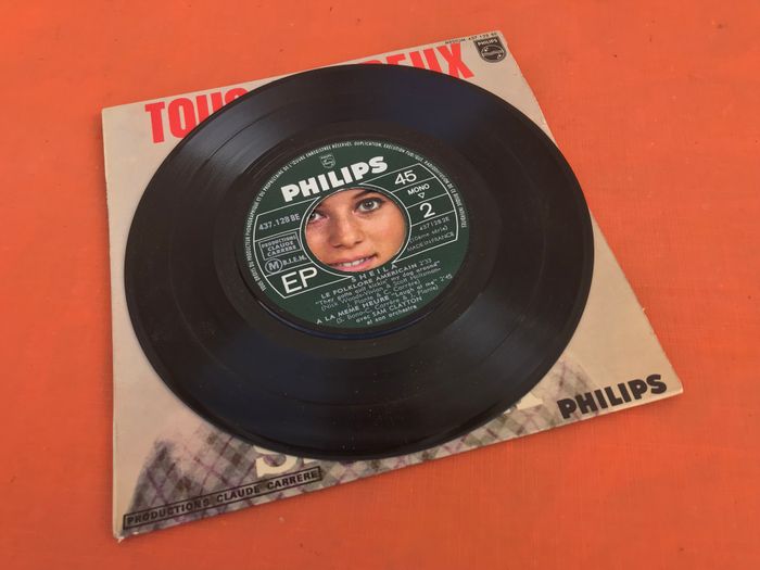 Vinyle 45 tours Sheila Tous les deux (1965) Philips 437.128 BE - photo numéro 5