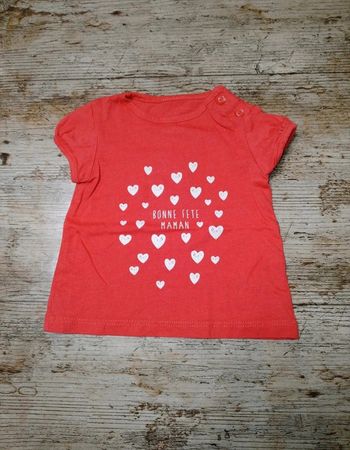 Joli t-shirt manches courtes été fille 3 mois