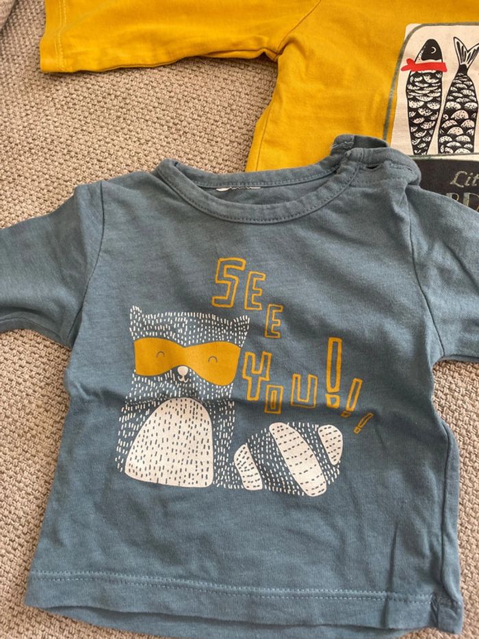 Lot tee shirt manches longues 3 mois - photo numéro 4