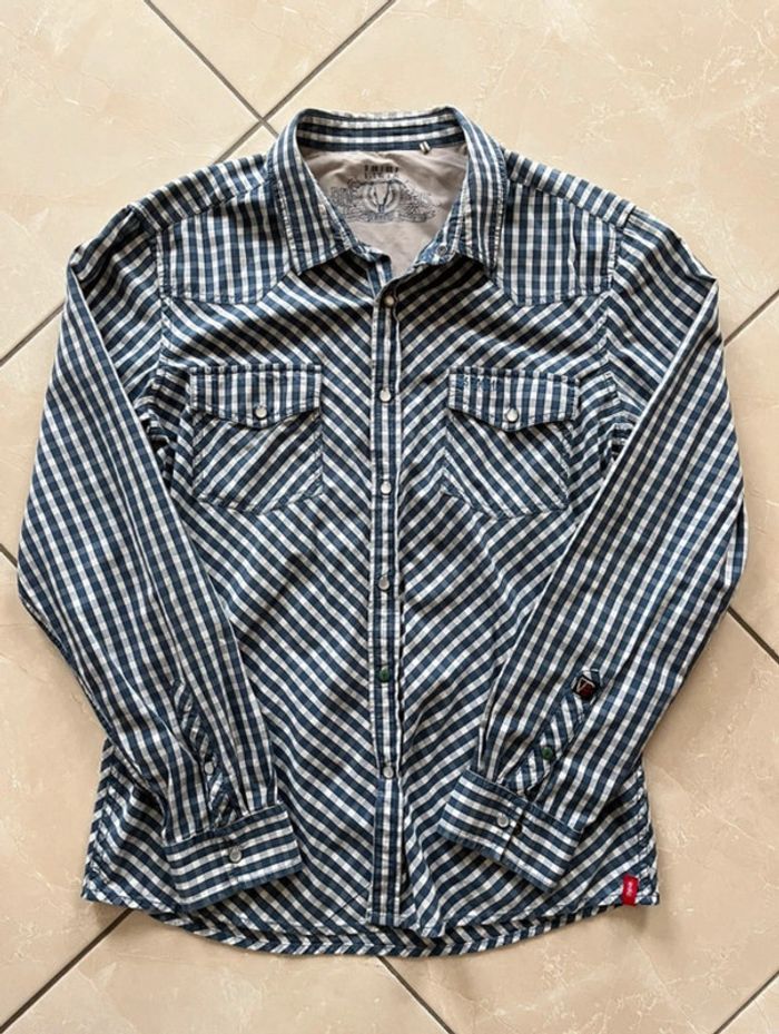 Chemise à carreaux manche longue XL