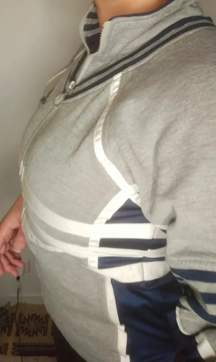 Sweat zippé Adidas gris, enfant, unisexe - photo numéro 6
