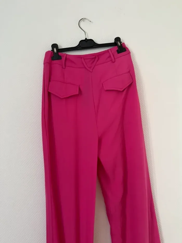 Pantalon droit neuf rose nasty gal taille 34 - photo numéro 2
