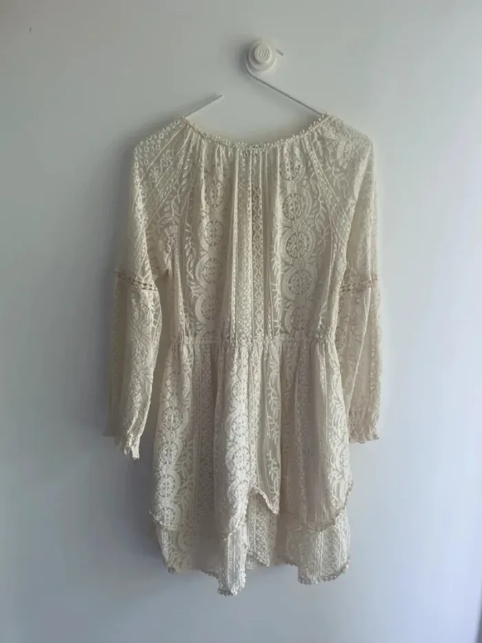 Robe dentelle crème taille M - photo numéro 6