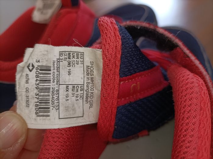 Chaussures de randonnée bleu et rose Quechua 31 - photo numéro 9