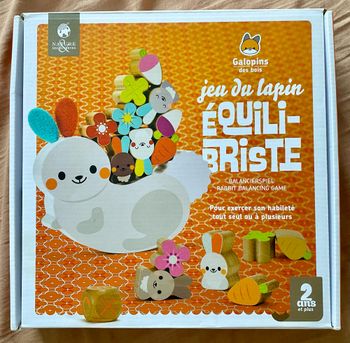 Jeu du lapin équilibriste en bois parfait état 2 ans et plus Nature & Découvertes