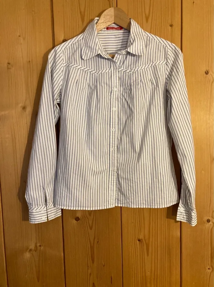 Chemise coton fines rayures