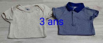 Lot de 2 bodies petit bateau 36 mois tbe