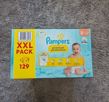 Pack couches pampers taille 3 t3 neuf 129 couches XXL