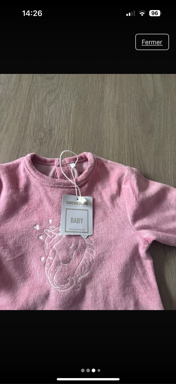 Pyjama velour neuf - photo numéro 3