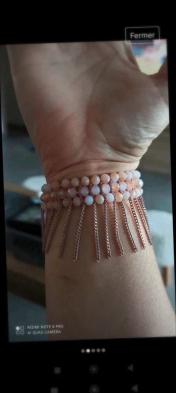 Bracelet  élastique  rose clair