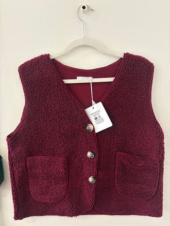 Gilet sans manches bordeaux 