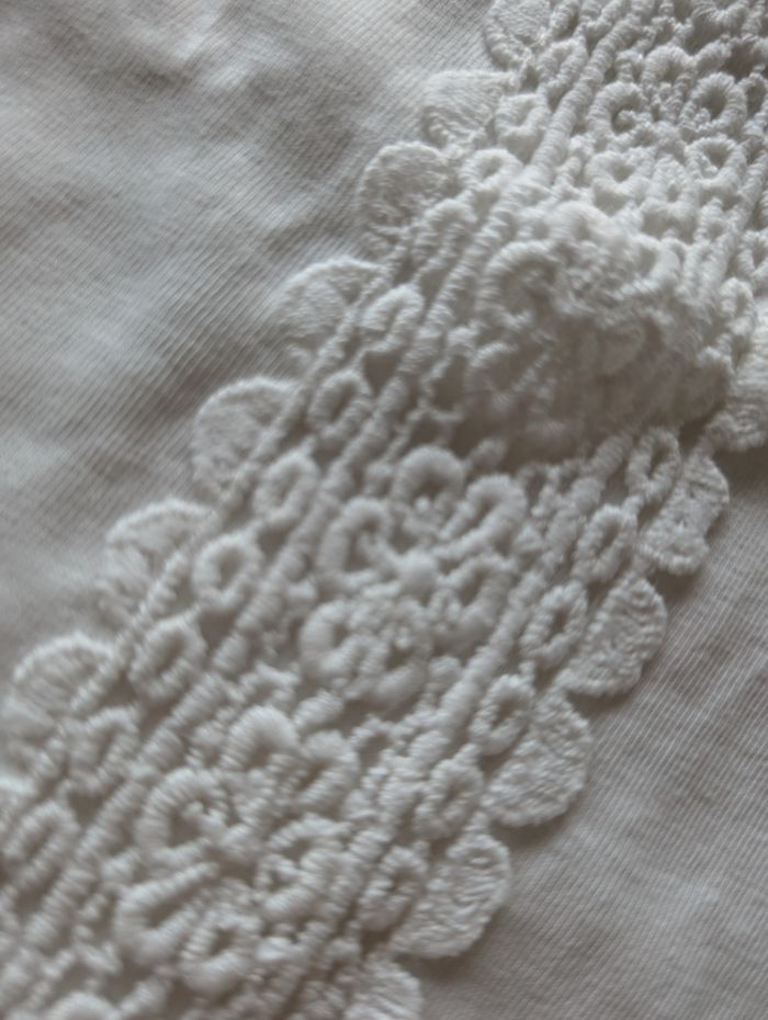 Tshirt ML blanc à broderie - 5A -  Du Pareil au Même - photo numéro 3