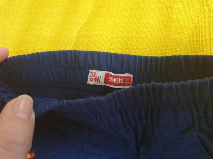 Pantalon bébé fille 9 mois DPAM bleu marine - photo numéro 3