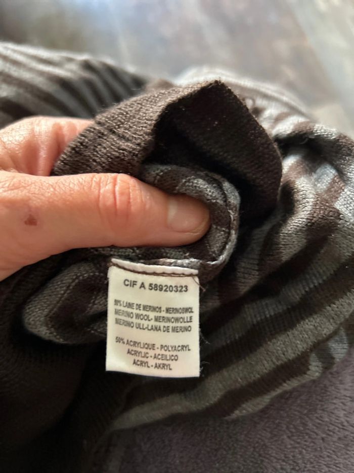 Pull rayé col rayé 50% laine mérinos - photo numéro 7