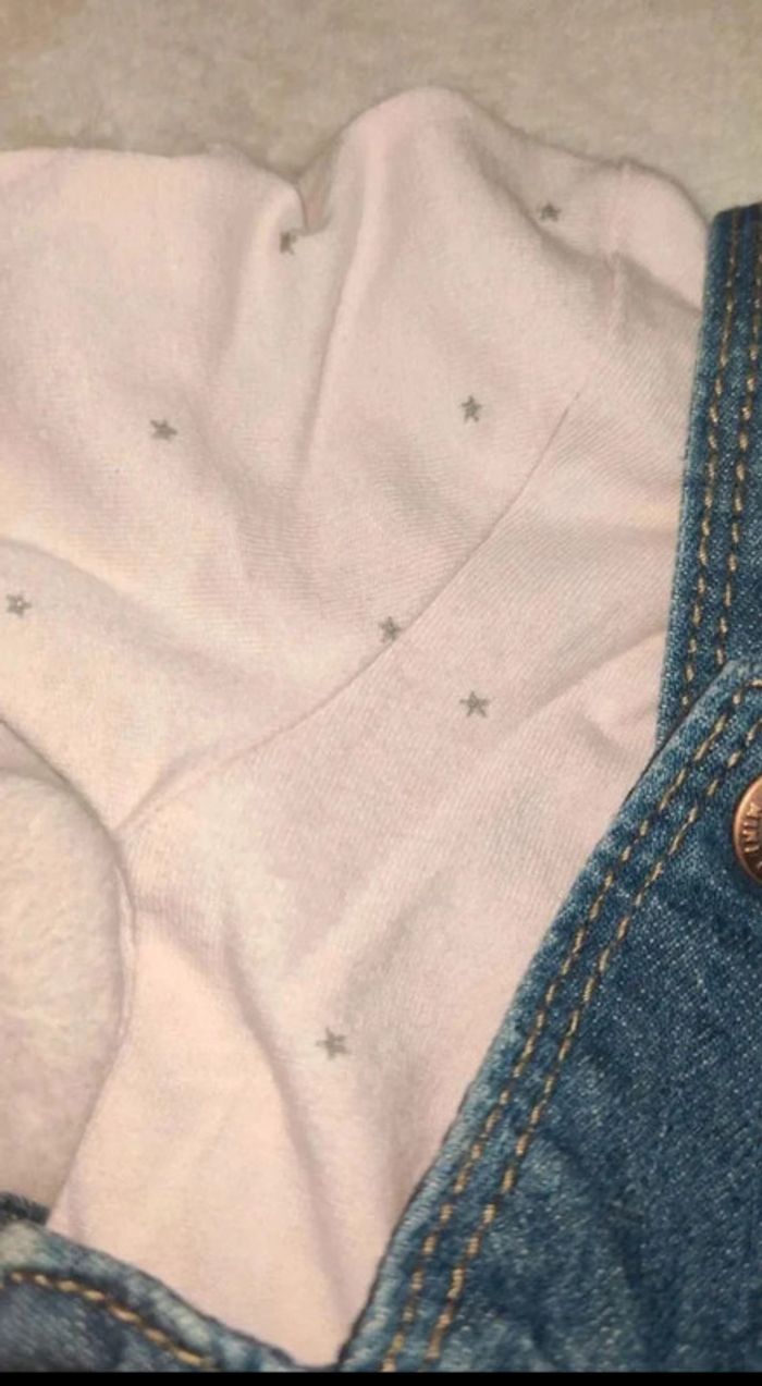 Robe jeans +  haut  1 mois - photo numéro 3