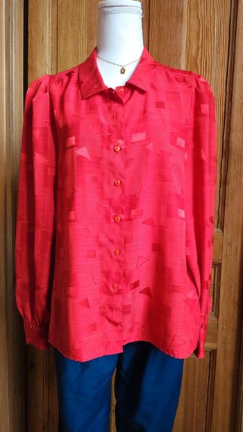Chemise vintage rouge made in France