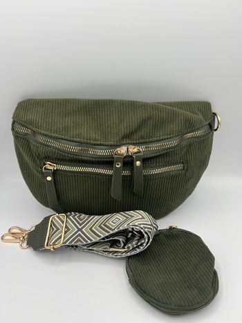 Sac banane bandoulière velours