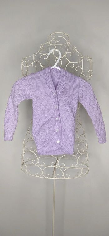 Gilet fait main violet