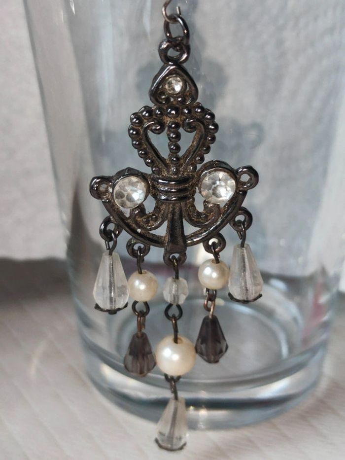 Pendentif fantaisie métal vieilli vintage