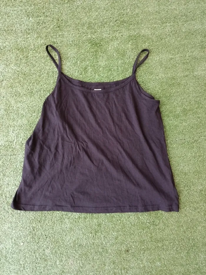 Débardeur simple tissaia noir taille 50/52