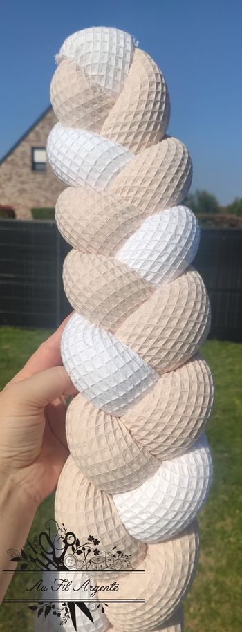 Tresse de lit 2m50 blanc/beige