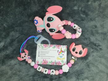 Attache tétine + Hochet Angel