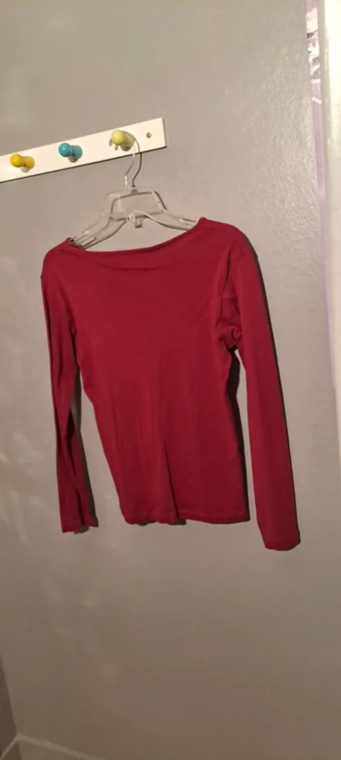 T Shirt manches longues Bordeaux - Marque Via 28 - Taille 42 - État neuf. - photo numéro 6